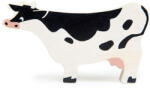 Tender Leaf Figurina Vacuta, din lemn premium - Cow - Tender Leaf Toys, Varsta 3+ ani, Alb-Negru (TL4830)