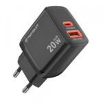 Techsuit Incarcator Retea Techsuit CH2 Duonix, 20W, 3A, 1 x USB-A - 1 x USB-C, Negru (inc/372288)