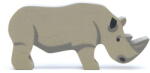 Tender Leaf Figurina Rinocer, din lemn premium - Rhinoceros - Tender Leaf Toys, Varsta 3+ ani, Gri (TL4747)