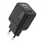 Techsuit Incarcator Retea Techsuit CH3 LEDChargX Display, 35W, 3A, 1 x USB-A - 1 x USB-C, Negru (inc/372286)