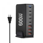  OEM Incarcator Statie OEM, 600W, 4 x USB-A - 4 x USB-C, Negru (6607001292A)