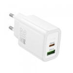hoco. Incarcator Retea HOCO N61, 20W, 3A, 1 x USB-A - 1 x USB-C, Alb (inc/hoc/n61/20/3a/1x/1x/al)