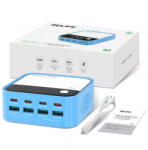 Relife Incarcator Statie Relife Q2, 120W, 5A, 4 x USB-A - 4 x USB-C, Albastru (inc/rel/q2/12/5a/4x/4x/alb)