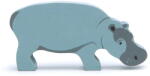 Tender Leaf Figurina Hipopotam, din lemn premium - Hippopotamus - Tender Leaf Toys, Varsta 3+ ani, Bleu-Gri (TL4748)