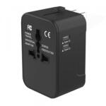 Techsuit Incarcator Retea Techsuit HHT202-2C Travel, 15W, 3A, 2 x USB-C, Negru (inc/372297)