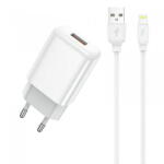 Prestico Incarcator Retea Cu Cablu Lightning Prestico F9S, 12W, 2.4A, 1 x USB-A, Alb (inc/li/pre/f9/12/24/1x/al)