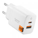 Spigen Incarcator Retea Spigen Essential, 20W, 3A, 1 x USB-A - 1 x USB-C, Alb ACH08704 (ACH08704)