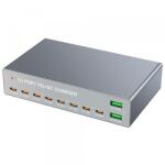  OEM Incarcator Statie OEM WLX-X6Y, 140W, 5A, 2 x USB-A - 8 x USB-C, Argintiu (6607001283B)