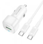 BOROFONE Incarcator Auto Cu Cablu USB-C Borofone BZ34B Cloud, 20W, 3A, 1 x USB-A - 1 x USB-C, Alb (br/370027)