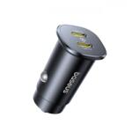 Baseus Incarcator Auto Baseus GoTrip, 30W, 3A, 2 x USB-C, Negru (inc/bas/go/30/3a/2x/ne)