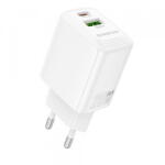 BOROFONE Incarcator Retea Borofone BN27 Fuente, 20W, 3A, 1 x USB-A - 1 x USB-C, Alb (br/370075)