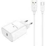 Prestico Incarcator Retea Cu Cablu USB-C Prestico F15S-C, 30W, 3A, 1 x USB-C, Alb (inc/us/pre/f1/30/3a/1x/al)