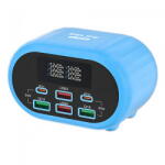 Relife Incarcator Statie Relife RL-309U, 72W, 5A, 2 x USB-C - 4 x USB-A, Albastru (inc/rel/rl/72/2x/4x/al)