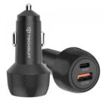 Techsuit Incarcator Auto Techsuit C7 CarbonVolt, 48W, 3A, 1 x USB-A - 1 x USB-C, Negru (inc/372155)