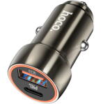 hoco. Incarcator Auto HOCO Z46A, 20W, 3A, 1 x USB-A - 1 x USB-C, Gri (inc/hoc/z4/20/4a/1x/1x/gr)