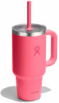Hydro Flask 32 Oz Travel Tumbler Clear Lid thermo bögre rózsaszín