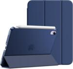 TYPEC Husă de Protecție Tri-Fold pentru iPad mini 7 A17 Pro (2024) / iPad mini 6 (2021), Smart Cover cu Funcție Auto Sleep/Wake, Spate Mat Translucid, Albastru Închis (Navy Blue)