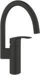 GROHE Baterie bucatarie Grohe 332022433, Eurosmart, tip comanda monocomanda, marime inalta, forma pipa tip c, negru (332022433)