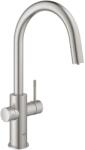 GROHE Baterie bucatarie Grohe 101073DC01, Blue Home, tip comanda dubla comanda, forma pipa tip c, otel satinat (101073DC01)