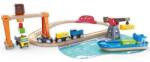 Hape Railway - Port cu încărcare și descărcare (OLP1088E3791) Trenulet