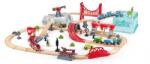 Hape Set de cale ferată cu tren în cutie - Tren urban (OLP1088E3771) Trenulet