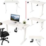 Ikonka Home Állítható magasságú íróasztal memóriával, 120 × 60 cm, fehér IK-KX2640 (KX2640)