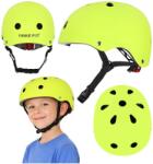 Trike Fix gyerek kerékpáros sisak LED világítással 48-54 cm, világoszöld IK-KX2814_2 (KX2814_2)