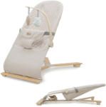 KinderKraft Mimi Beige wood Hintázó Pihenőszék 9kg-ig - 3 Fokozatú Háttámlával, Összecsukható Kialakítással