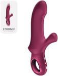 FUN FACTORY Bi Stronic Curve - lökő vibrátor csiklókarral (piros) - erotikasziget