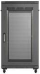 Lanberg FF01-6022-23B 19" 22U SZÉL: 600mm MÉLY: 1000mm MAG: 1200mm lapraszerelt hálós fémajtós fekete szerver szekrény - 3bnetwork