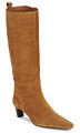 Tommy Hilfiger Magas sarkú csizmák KITTEN HEEL SUEDE HIGH BOOT Barna 37