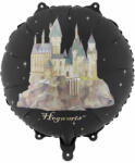 PartyDeco S. r. o Harry Potter Roxfort kastély fólia lufi, 35 cm, fekete