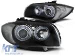  Tuning fényszóró szett LED angel eyes-zal, BMW 1 E81 2004-2011 / E82 2007-2011 / E87 2004-2011 / E88 2007-2013, bal és jobb (ABBMHX6010440)