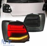 KITT Lightning LED csíkos hátsó lámpák VW T4 Transporter Caravelle Multivan (1990-2003) piros-átlátszó (TLVWT4BARRC)