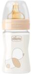 Chicco Biberon din sticla Chicco Original Touch, 240 ml, cu tetina din latex 100% natural, anti-colic, 0+ luni, debit lent, fara BPA (CN466378188)