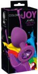 Colorful Joy Jewel Mov Dop Anal cu Piatră Decorativă
