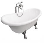 Besco Cada freestanding ovala Besco Otylia acril 170x76 cm, picioare crom (#WKO-170-CHC)