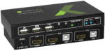 TECHLY 2x1 USB HDMI 4Kx2K IDATA KVM-HDMI2U KVM switch Black (IDATA KVM-HDMI2U) - vexio