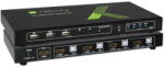 TECHLY 4x1 USB HDMI 4Kx2K IDATA KVM-HDMI4U KVM switch Black (IDATA KVM-HDMI4U) - vexio