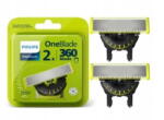 Philips QP420/50, otel inoxidabil, umed si uscat, kit 2 lame, compatibil orice model Philips OneBlade si OneBladePro, Verde (QP420/50)