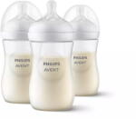 Philips Set de 3 biberoane pentru nou-nascuti, Philips Avent Natural Response, SCY903/03, 260 ml, tetina debit 3, 1 luna + (SCY903/03)