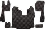 F-CORE Covorase Auto pe Intregul Etaj Piele Eco Q (material - Piele Matlasată Eko Scaune Standard - Nu Recaro Transmisie (F-COREFL10BLACK/RED)
