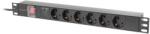 Lanberg 6 Plug (PDU-06F-0200-IEC-BK)