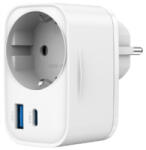 Gembird 1 Plug + 2 USB (TA-ACPDQC20-01-W)