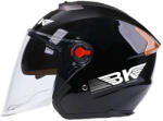 Fixato Casca Moto/Scuter FIXATO BK, Vizieră Dublă, Protecție UV, Ventilație Superioară, marime universala 54-59cm, Negru lucios (casca-001-negru-lucios)