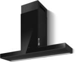 Elica Hota decorativa tip semineu Elica HAIKU BL/A/120, PRF0146266A, 120 cm, 690 m3/h, sticla neagra (PRF0146266A) Hota