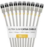 StarTech Patch Cord StarTech 6ASTP34GRS15CM10PK, U/FTP, Cat. 6a, 0.15 m, Gray, 10 bucati (6ASTP34GRS15CM10PK) - flax