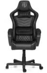 Guru Supreme GS1-W-L kényelmes főnöki gamer szék forgószék, Műbőr-textil, 100 kg, Fekete (GS1-W-L)