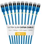 StarTech Patch Cord StarTech 6ASTP34BLS30CM10PK, FTP, Cat. 6a, 0.3 m, Blue, 10 bucati (6ASTP34BLS30CM10PK) - flax