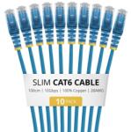 StarTech Patch Cord StarTech N6PAT50CMBLS10PK, UTP, Cat. 6, 0.5 m, Blue, 10 bucati (N6PAT50CMBLS10PK) - flax